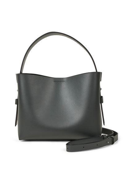 SECOND FEMALE TASKE, LEATA LEATHER BAG, VOLCANIC ASH